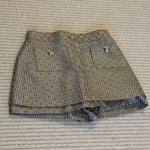 Maje Gold/Silver shimmer and Patterned Skirt/Skort